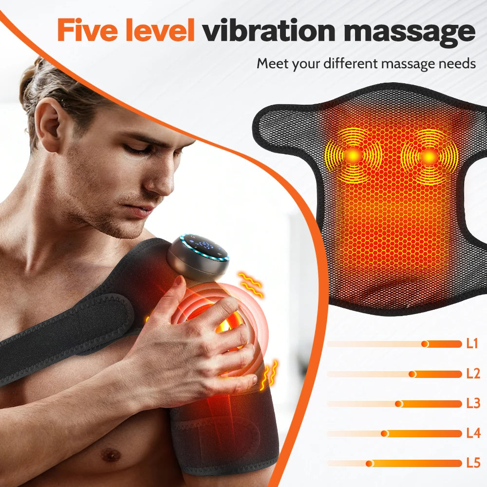 Heated Vibration Massage Brace for Shoulder and Joint Pain - 37