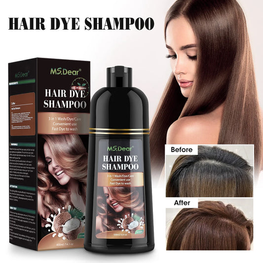 Instant Gray Coverage Herbal Hair Dye Shampoo