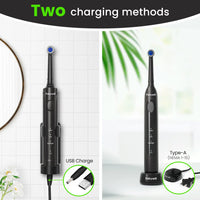 Rechargeable Electric Toothbrush with 4 Replacement Heads
