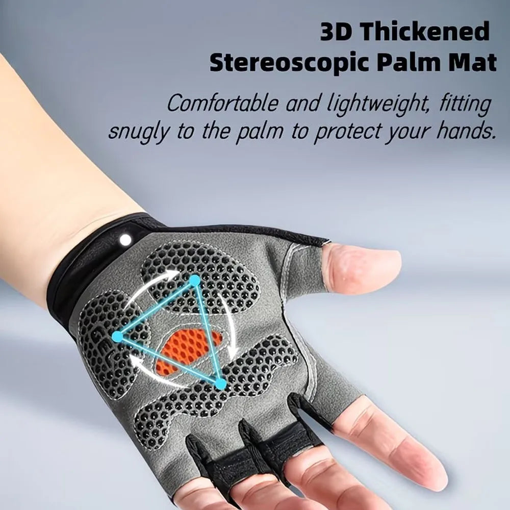 Anti-Slip Half Finger Gel Cycling Gloves - 5
