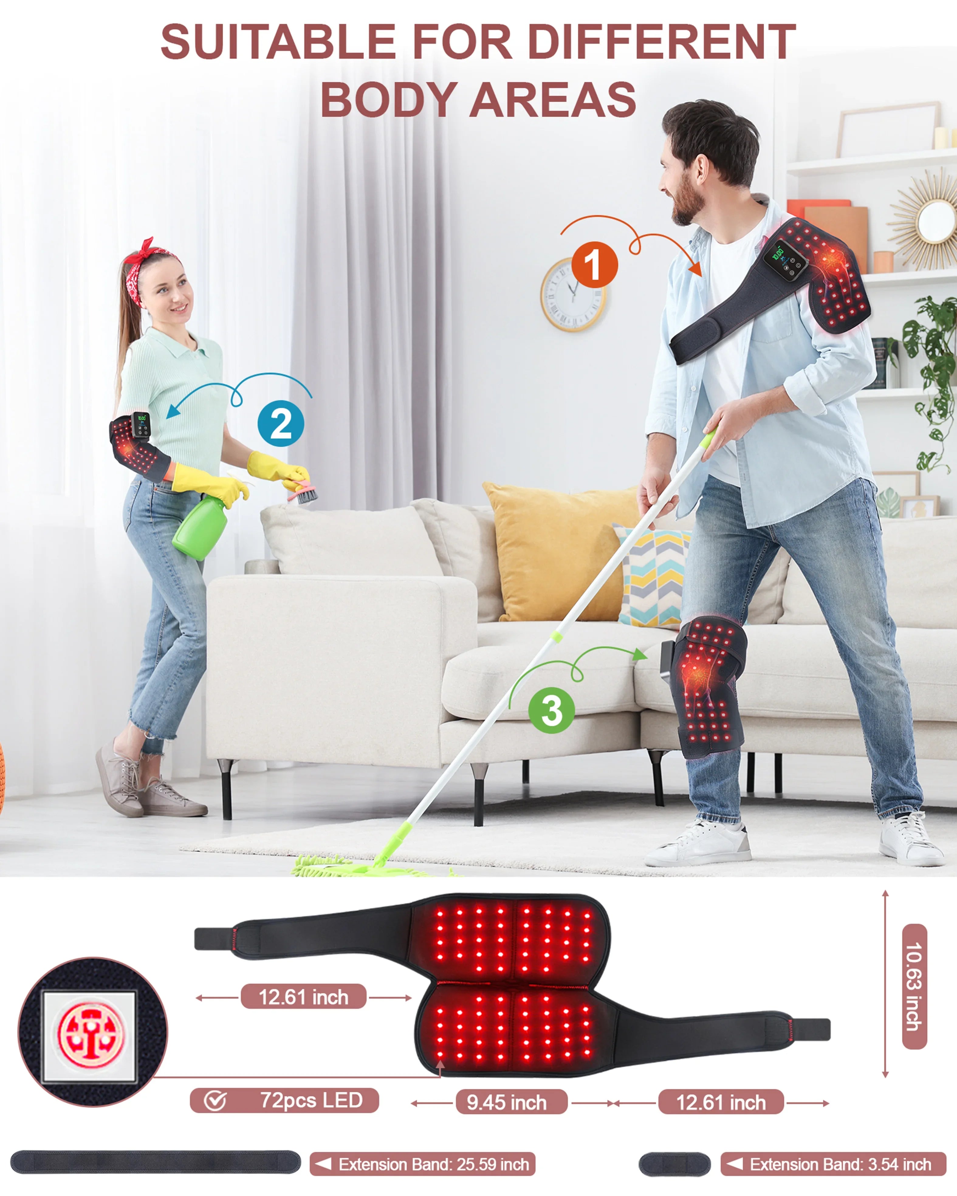 Red Light Therapy Knee & Joint Pain Relief Wrap - 11