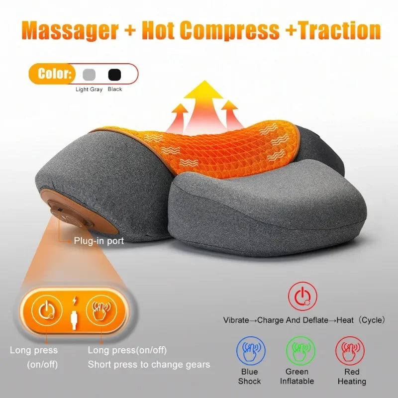 Cervical Neck Traction & Heating Massage Pillow - 2