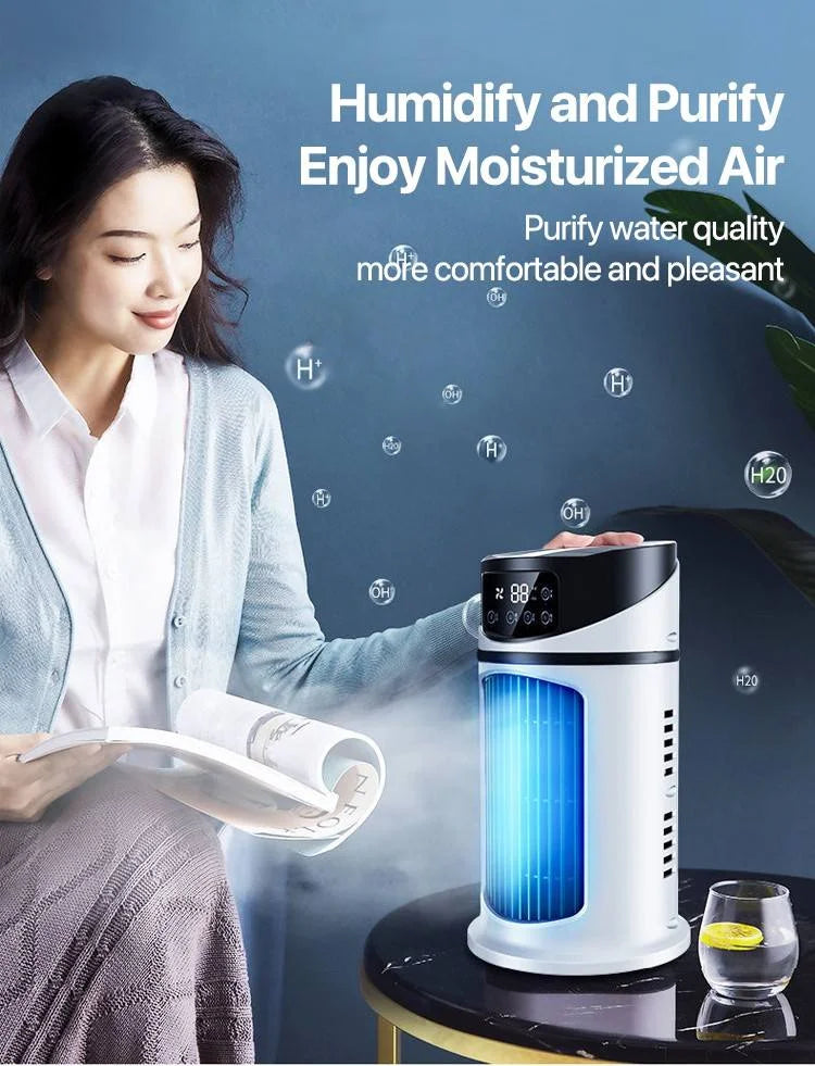 Portable USB Desktop Air Cooling Fan with Humidifier - 8