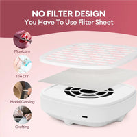 Portable USB Mini Nail Dust Collector Vacuum