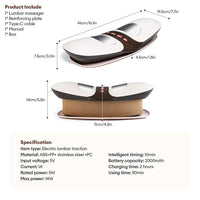 Electric Lumbar Traction Massager for Lower Back Pain Relief