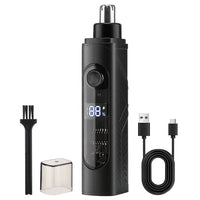 3-in-1 Rechargeable Electric Nose, Ear, and Eyebrow Trimmer Kit