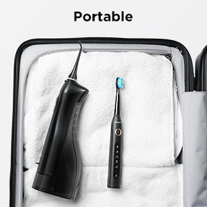 Portable Cordless Water Flosser and Electric Toothbrush Set - 10